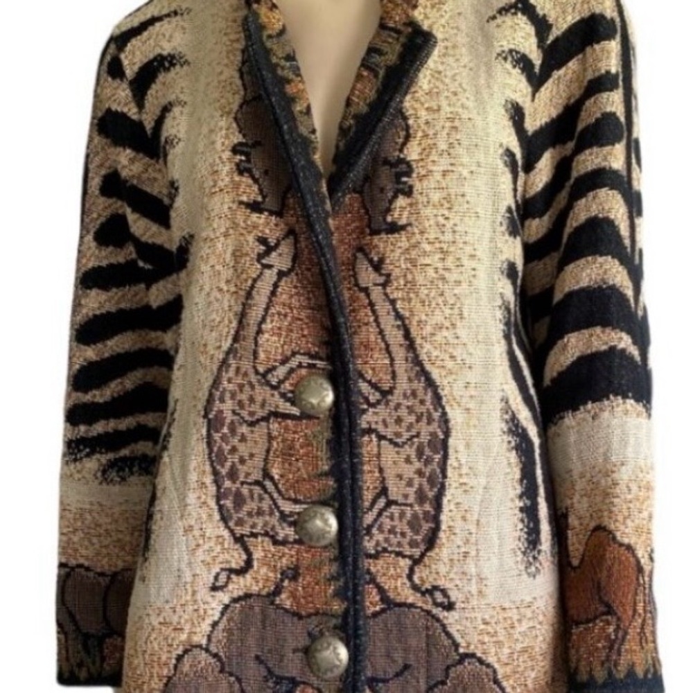 Painted Pony Safari Tapestry Women's Jacket | Vintage Wearable Art | OS - Picture 4 of 11